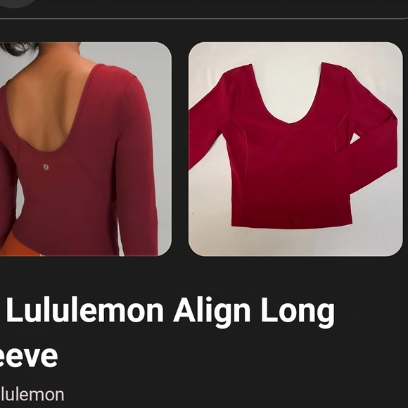 lululemon athletica Tops - lululemon athletica Deep Red Long Sleeve Top